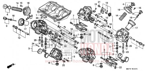 CARBURETOR (COMPONENT PARTS) VFR750RJ de 1988